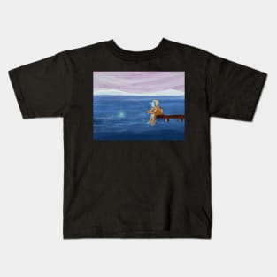 Astronaut fishing | Fantasy art Kids T-Shirt